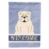 Bulldog - White 1 - Welcome House Flag
