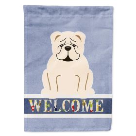 Bulldog - White 1 - Welcome House Flag