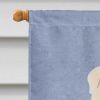 Bulldog - Fawn and White - Welcome House Flag