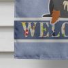Dachshund - Wirehaired - Dapple - Welcome House Flag