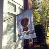 Dachshund - Wirehaired - Chocolate - Welcome House Flag