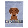 Dachshund - Red - Welcome House Flag