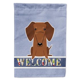 Dachshund - Red - Welcome House Flag