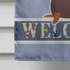 Dachshund - Chocolate - Welcome House Flag