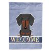 Dachshund - Black and Tan 1 - Welcome House Flag