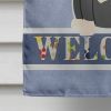 Bull Terrier - Black and White - Welcome House Flag