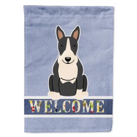 Bull Terrier - Black and White - Welcome House Flag