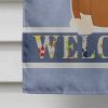 Bull Terrier - Red - Welcome House Flag