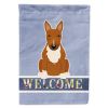 Bull Terrier - Red - Welcome House Flag