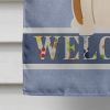 Bull Terrier - Red and White - Welcome House Flag