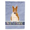 Bull Terrier - Red and White - Welcome House Flag