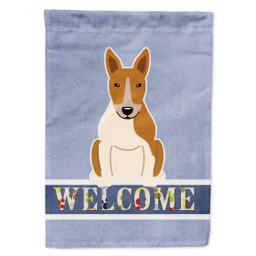 Bull Terrier - Red and White - Welcome House Flag