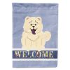 Chow Chow - White - Welcome House Flag