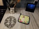 Borzoi Easter Eggs Pair of Potholders