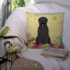 Black Russian Terrier Easter Eggs Decorative Pillow