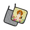 Beagle Easter Eggs Pair of Potholders