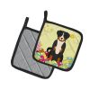 Appenzeller Sennenhund Easter Eggs Pair of Potholders