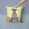 Miniature Schnauzer - Black and Silver - Easter Eggs Decorative Pillow