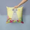 Miniature Schnauzer - White - Easter Eggs Design Decorative Pillow