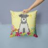 Miniature Schnauzer - Salt and Pepper - Easter Eggs Decorative Pillow