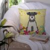 Miniature Schnauzer - Salt and Pepper - Easter Eggs Decorative Pillow