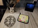 Bichon Frise Easter Eggs Pair of Potholders