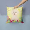 Bichon Frise Easter Eggs Decorative Pillow