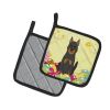 Beauce Shepherd Dog Easter Eggs Pair of Potholders