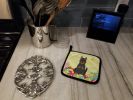 Beauce Shepherd Dog Easter Eggs Pair of Potholders