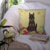 Beauce Shepherd Dog Easter Eggs Decorative Pillow