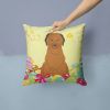 Briard - Brown - Easter Eggs Decorative Pillow