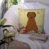 Briard - Brown - Easter Eggs Decorative Pillow