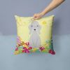 Bedlington Terrier - Blue - Easter Eggs Decorative Pillow
