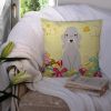 Bedlington Terrier - Blue - Easter Eggs Decorative Pillow