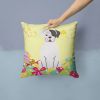 Boxer - White Cooper - Easter Eggs Decorative Pillow