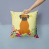 Boxer - Fawn - Easter Eggs Decorative Pillow