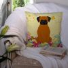 Boxer - Fawn - Easter Eggs Decorative Pillow