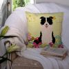 Border Collie - Black and White - Easter Eggs Decorative Pillow