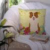 Border Collie - Red and White - Easter Eggs Decorative Pillow