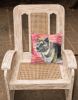 American Akita Love Stripes Fabric Decorative Pillow
