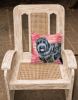 Black Russian Terrier Love Stripes Fabric Decorative Pillow
