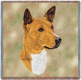 Basenji - Lap Square Cotton Woven Throw