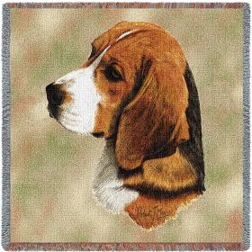 Beagle - Lap Square Cotton Woven Throw