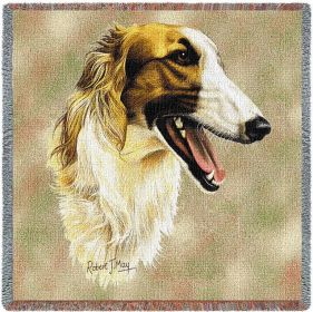 Borzoi - Lap Square Cotton Woven Throw