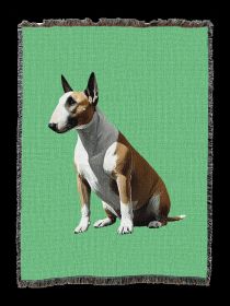 Bull Terrier 2 Cotton Woven Throw