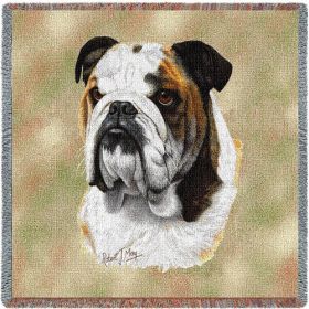 Bulldog - Lap Square Cotton Woven Throw