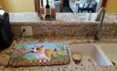 Staffordshire Bull Terrier Spring Dish Drying Mat