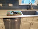 Bernese Mountain Dog Spring Dish Drying Mat