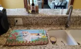 Siberian Husky Spring Dish Drying Mat