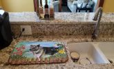 American Akita Spring Dish Drying Mat